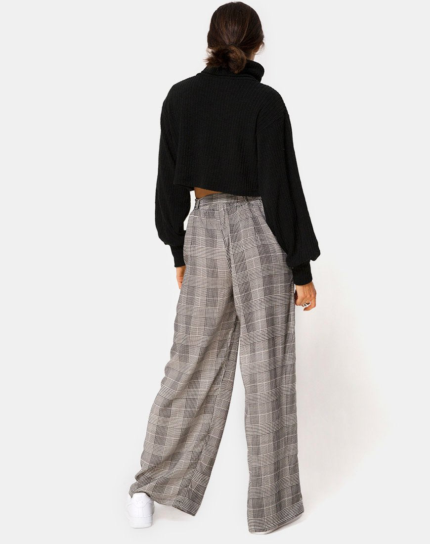 Image of Majustie Hochtaillierte Hose in Charles Check Grau