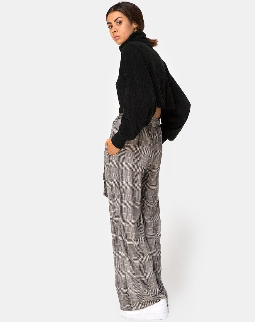 Image of Majustie Hochtaillierte Hose in Charles Check Grau