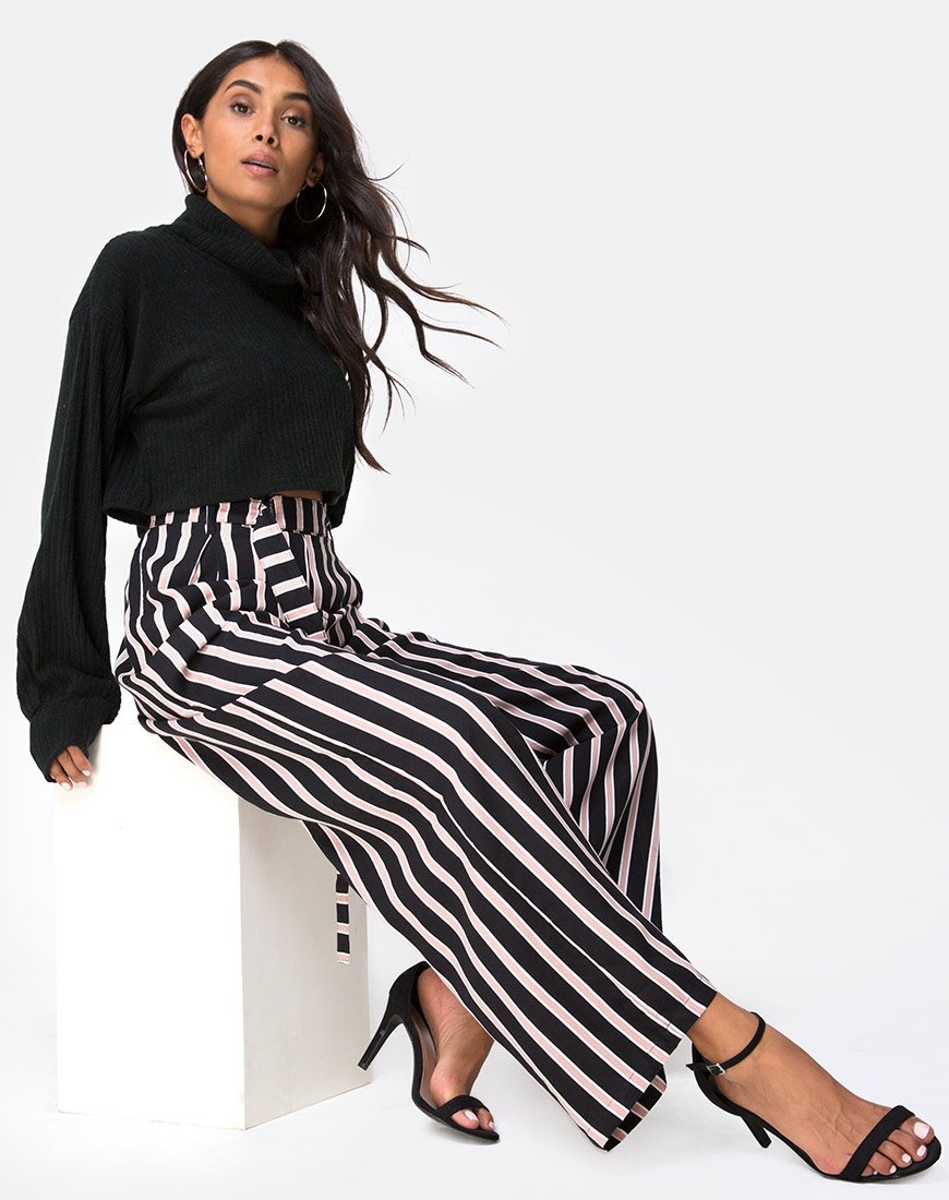 Majustie Hose in Formal Stripe