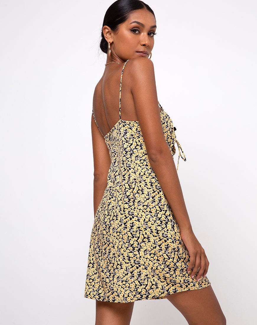 Bild von Mala Slip Dress in Mini Bloom Gelb