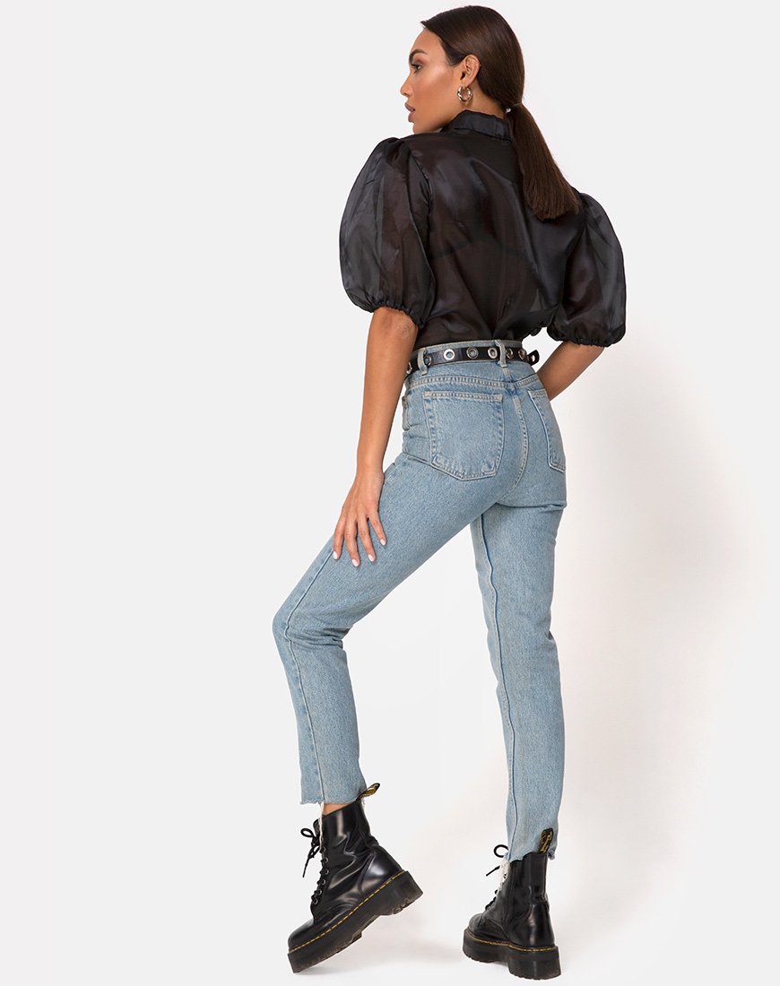 Image of Maloney Bluse aus Organza Schwarz