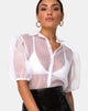 Image of Maloney Bluse aus Organza Weiß