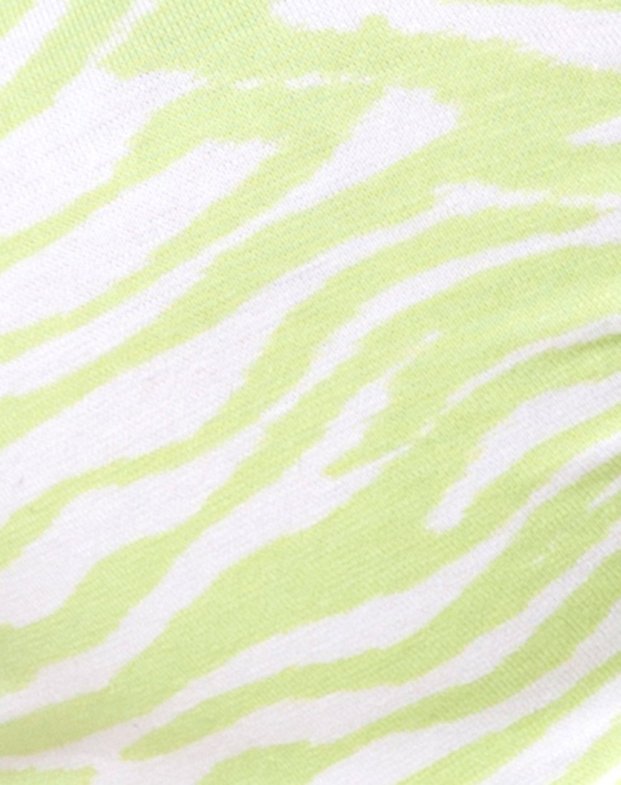 Bild von Malz Crop Top in Classic Zebra lime
