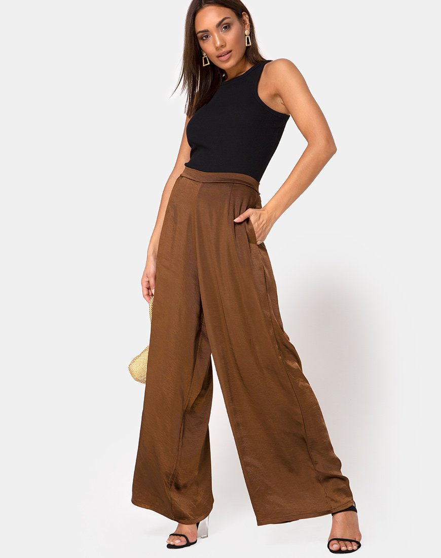 Image der Mara-Hose in Satin Braun