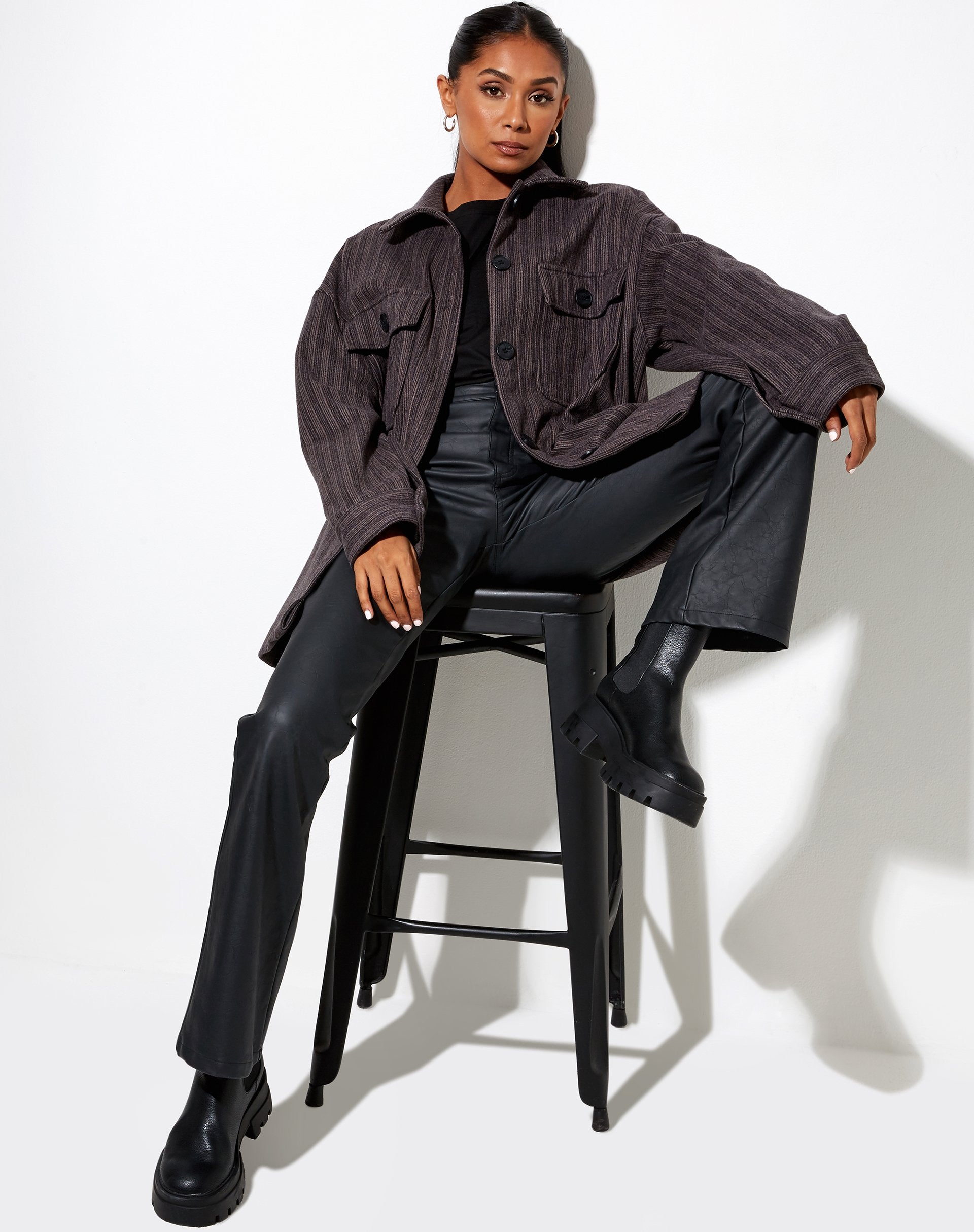 Image of Marcel Shirt in Streifen Schwarz und Grau