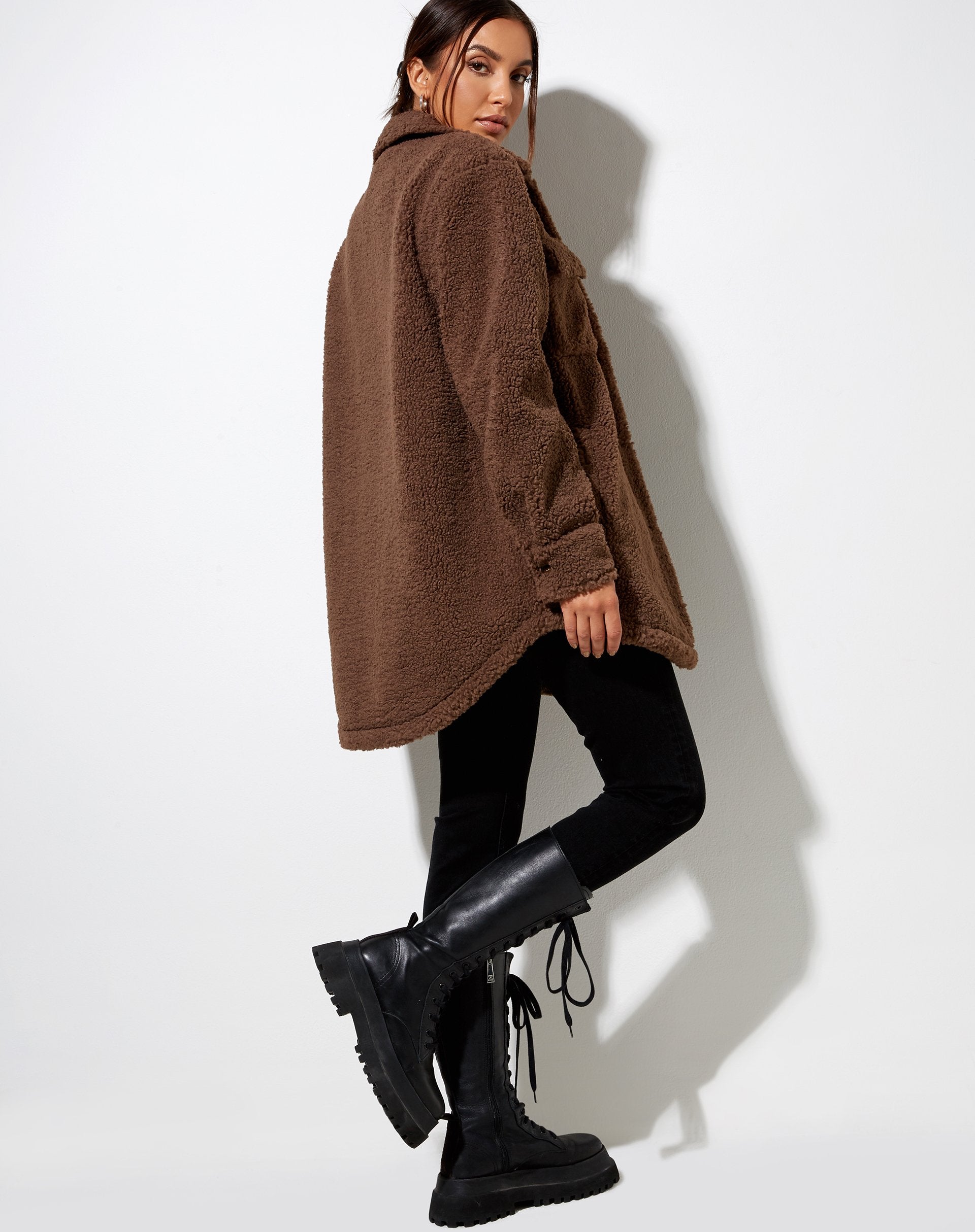 Image of Marcella Hemd in Borg Charcoal Grau