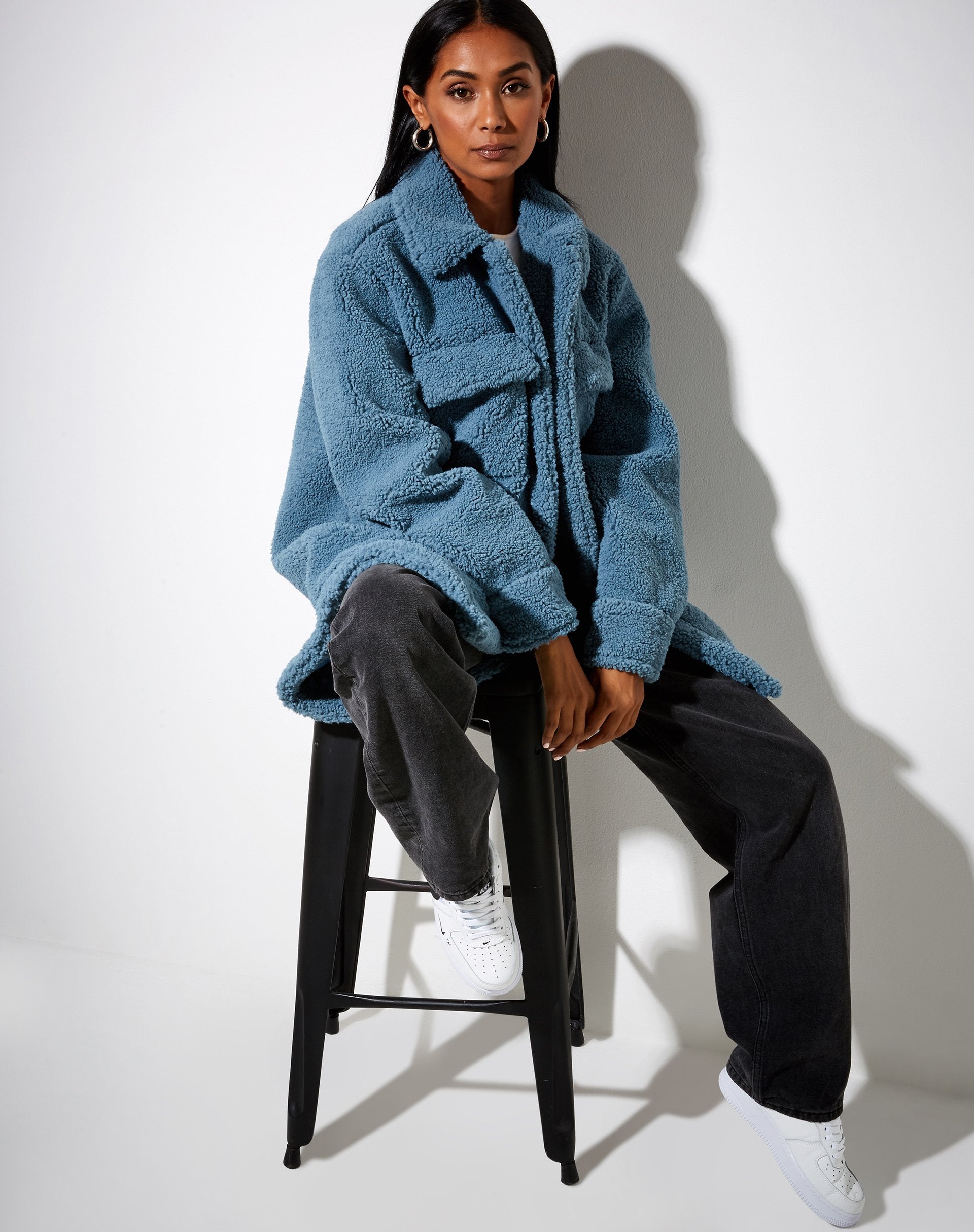 Image of Marcella Hemd in Borg Schieferblau