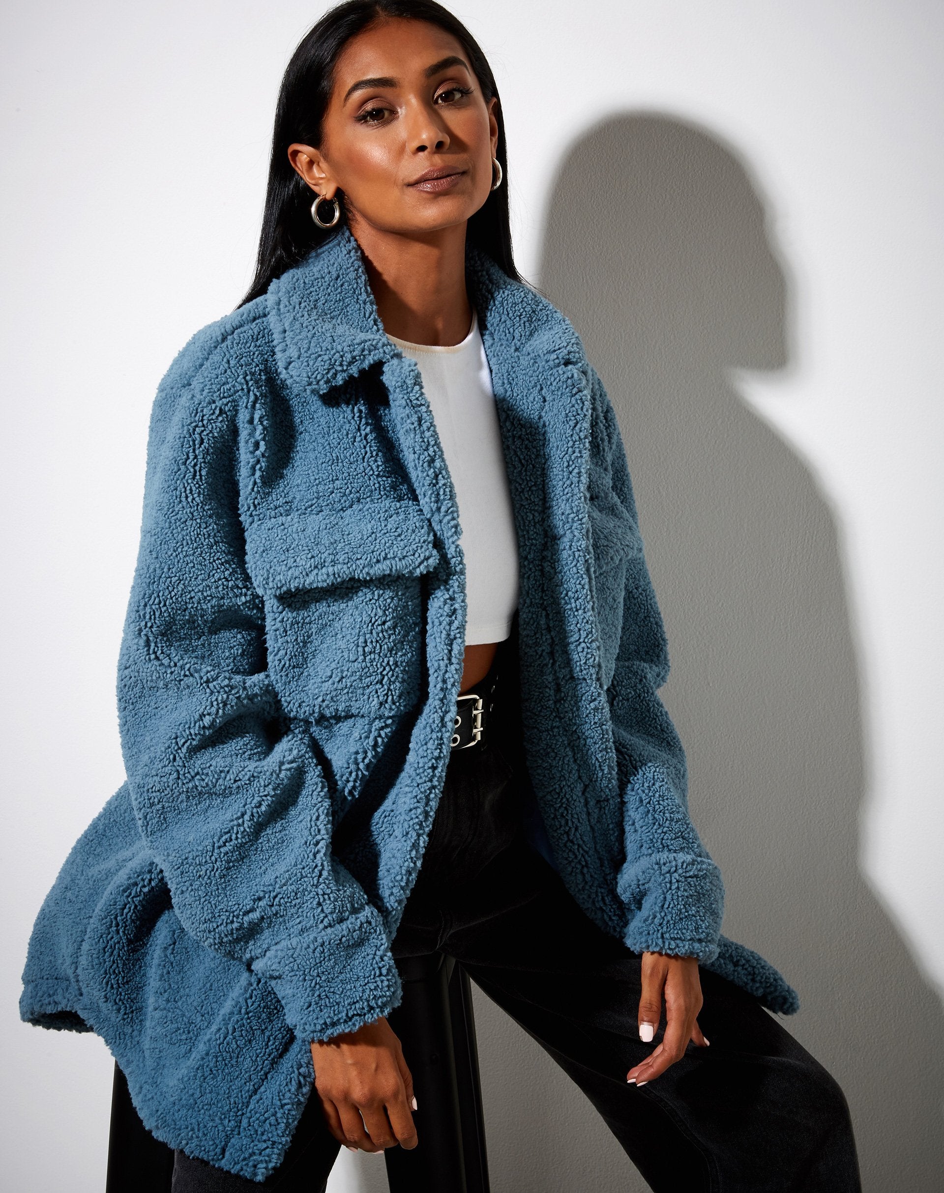 Image of Marcella Hemd in Borg Schieferblau