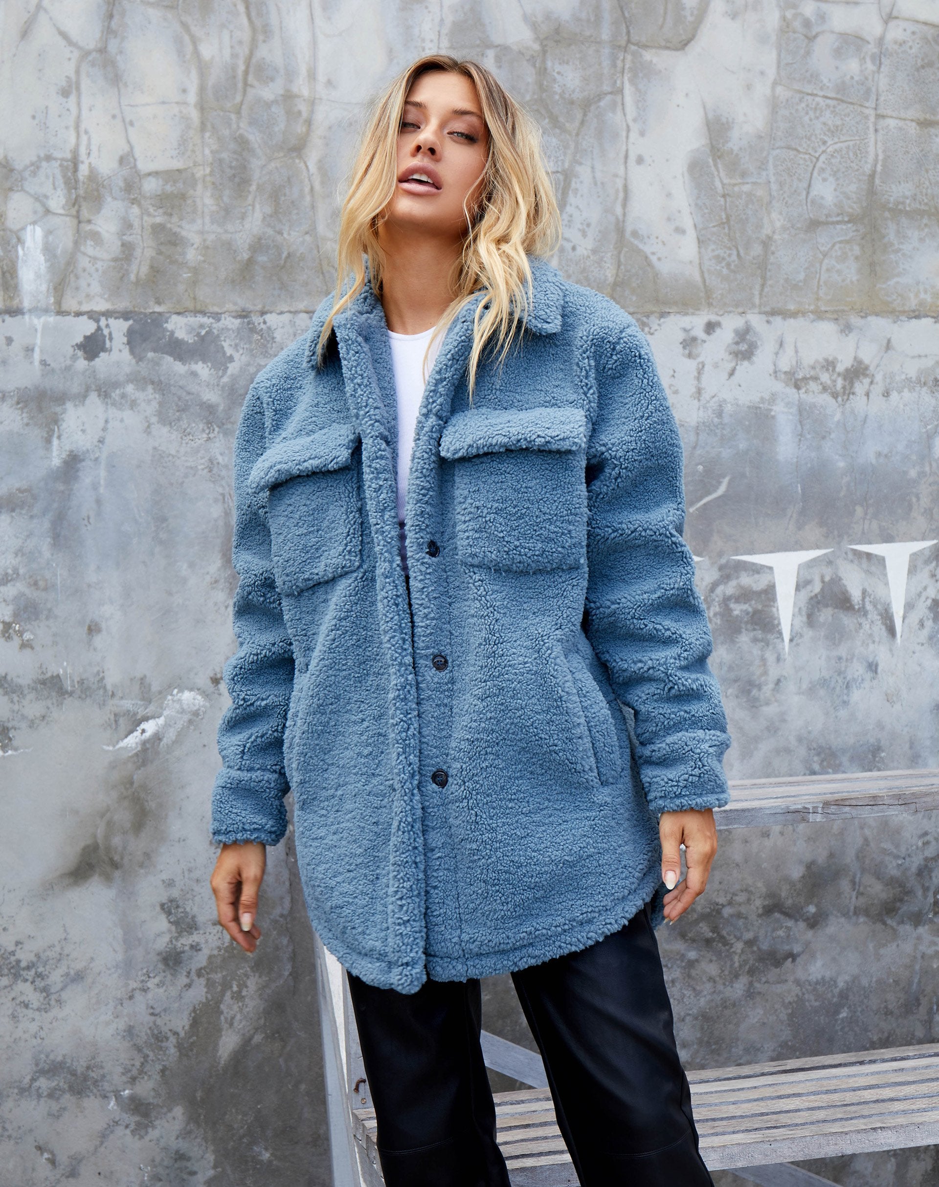Image of Marcella Hemd in Borg Schieferblau