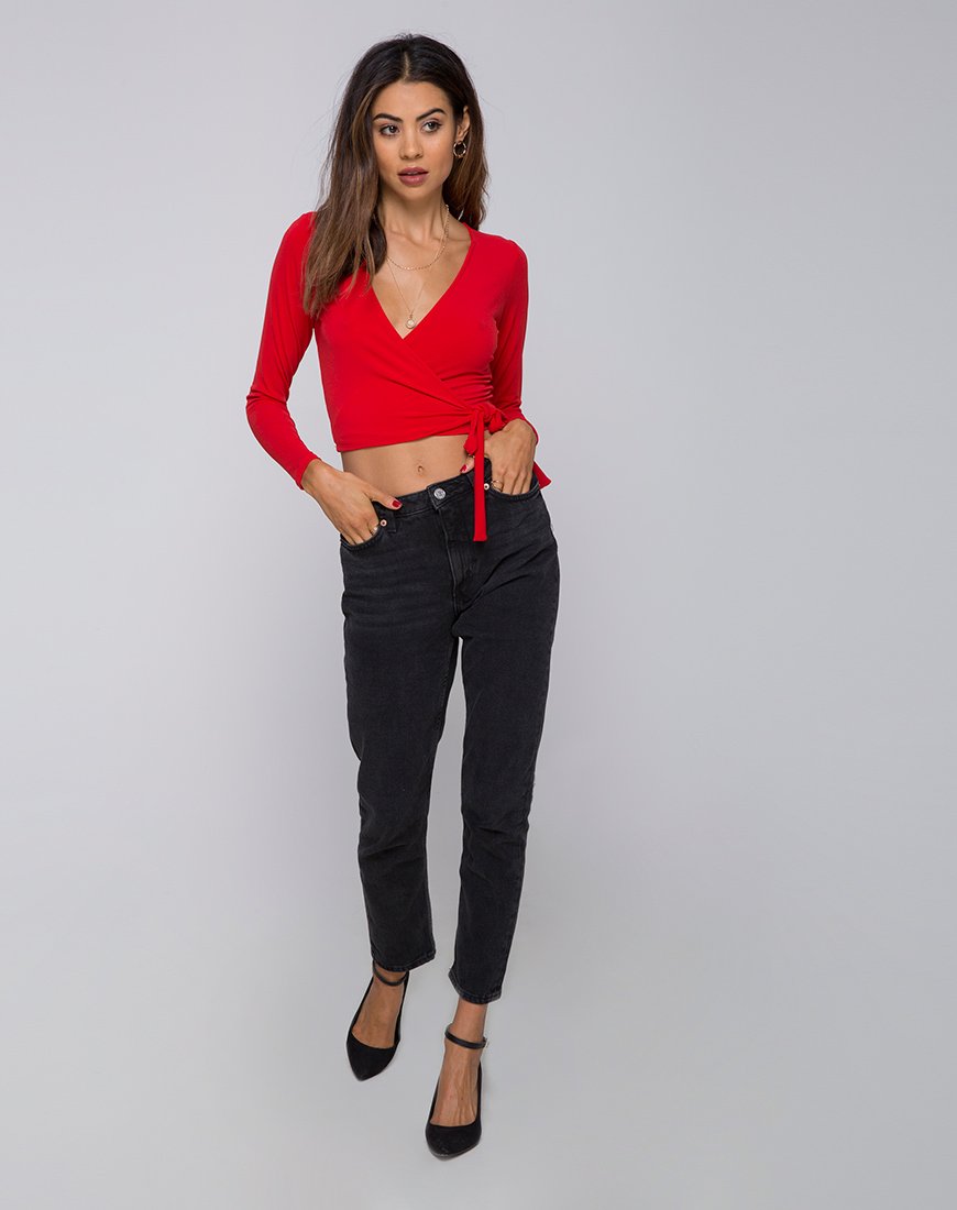 Bild von Marche Wrap Top in Rot