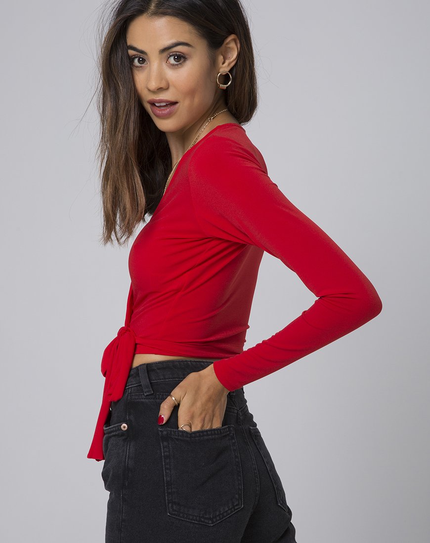 Bild von Marche Wrap Top in Rot