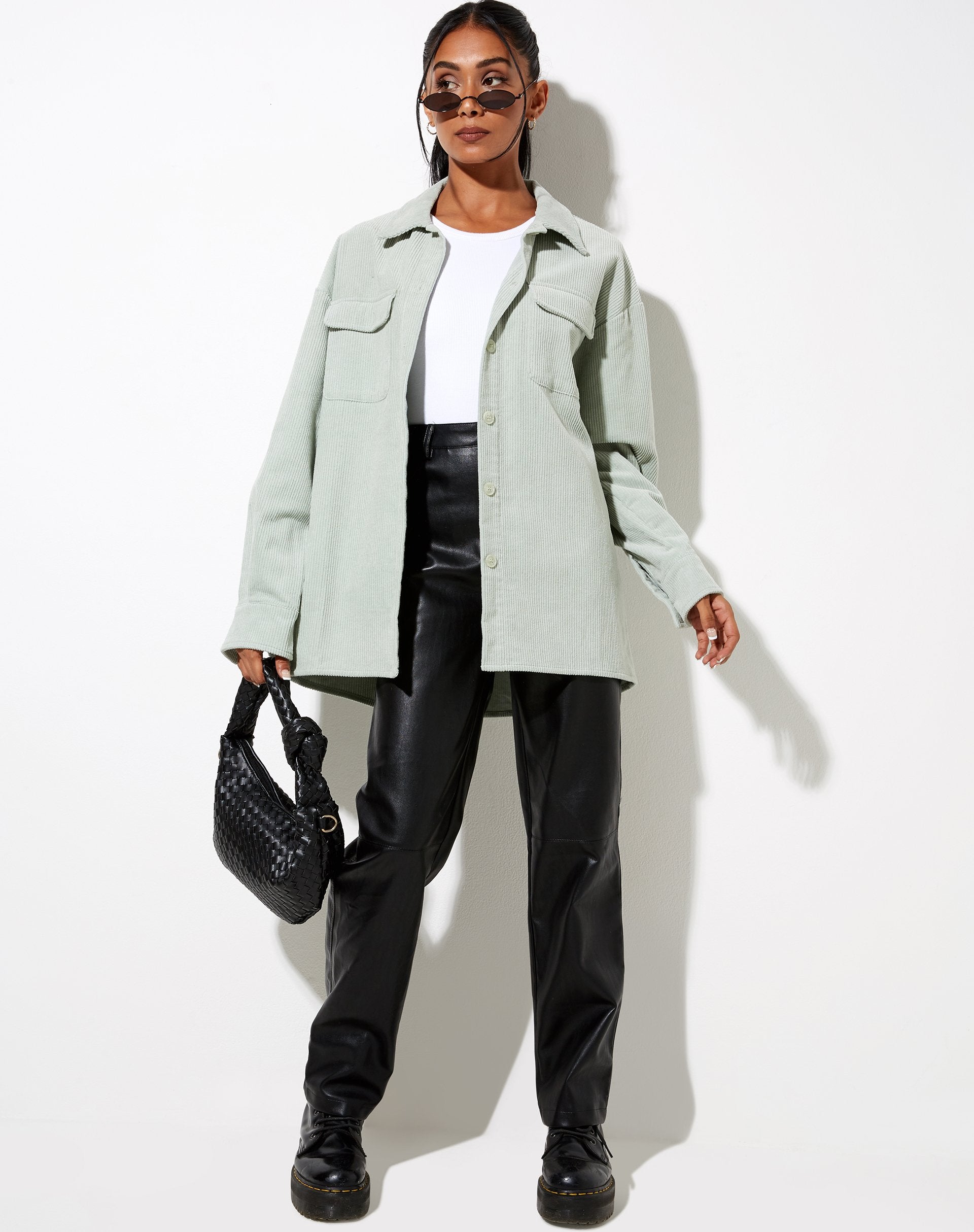 Image of Marcy Hemd aus Cord gewaschen Blau