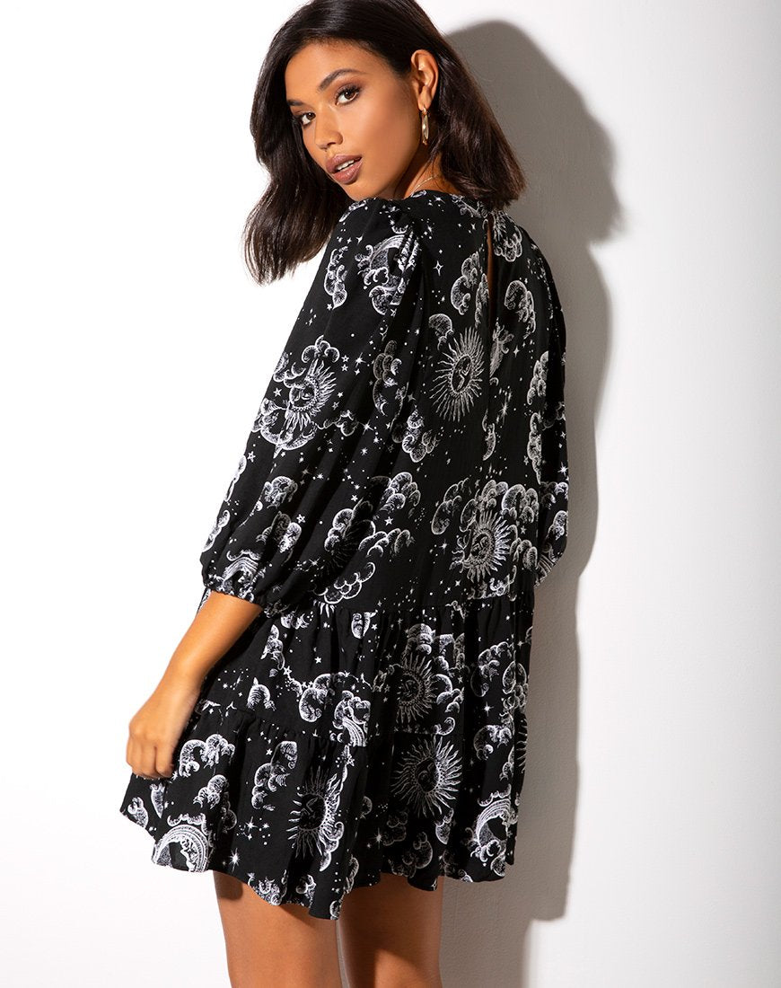 Image of Mareta Tee-Kleid in Night Sky Schwarz