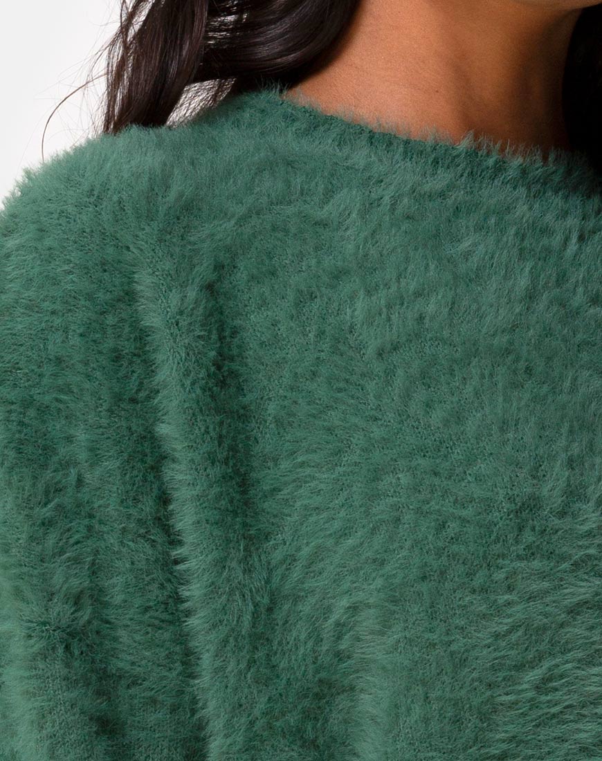Image of Margo Pullover aus Strick in Waldgrün