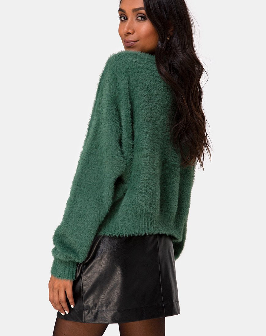 Margo Pullover aus Strick in Waldgrün