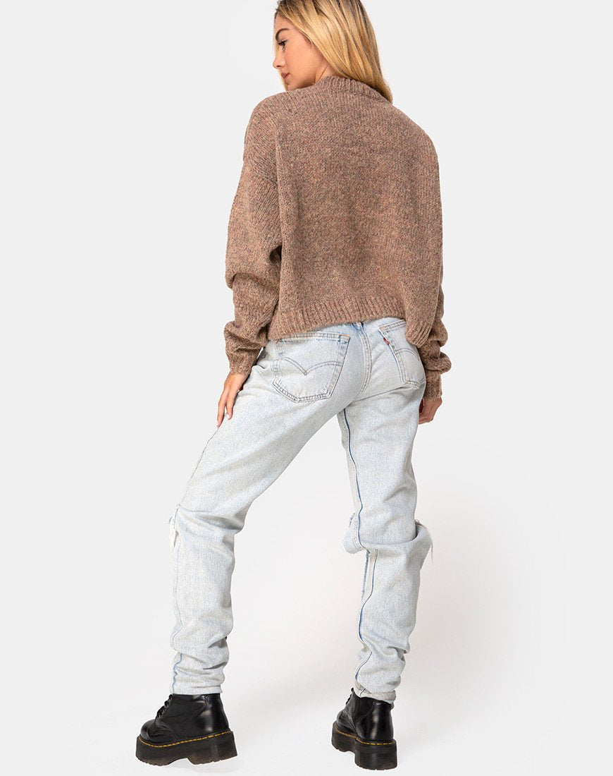 Image of Margo Pullover aus Strickstoff Tan