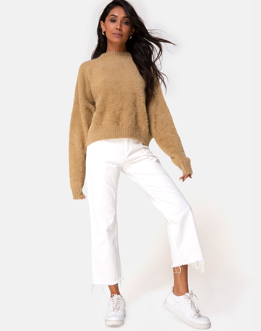 Image of Margo Pullover aus Strick in Taupe