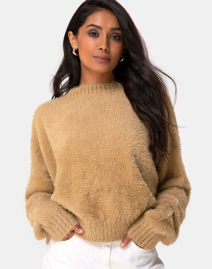 Margo Pullover aus Strick in Taupe