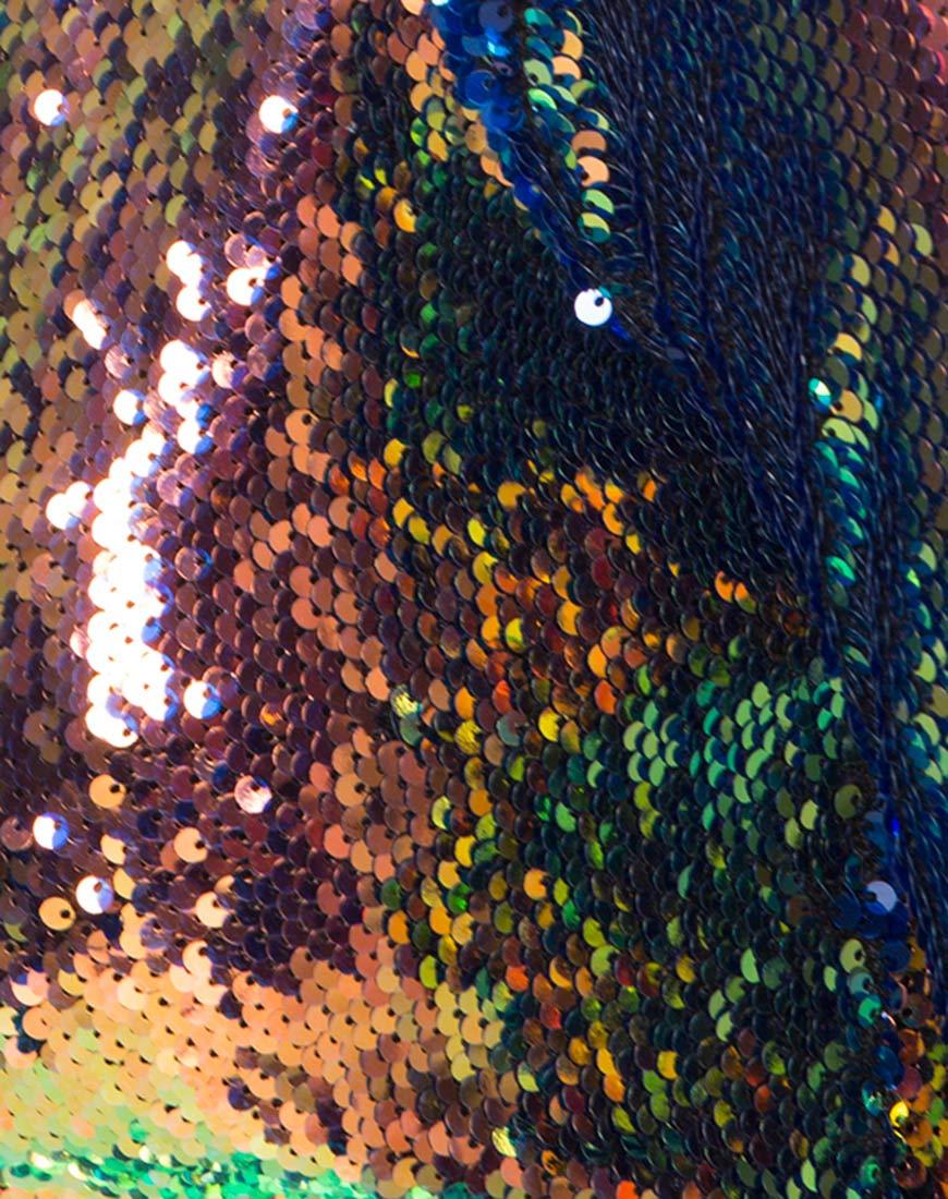 Image of Maria Bodycon Kleid aus Fischgrätenpailletten Pink Oil