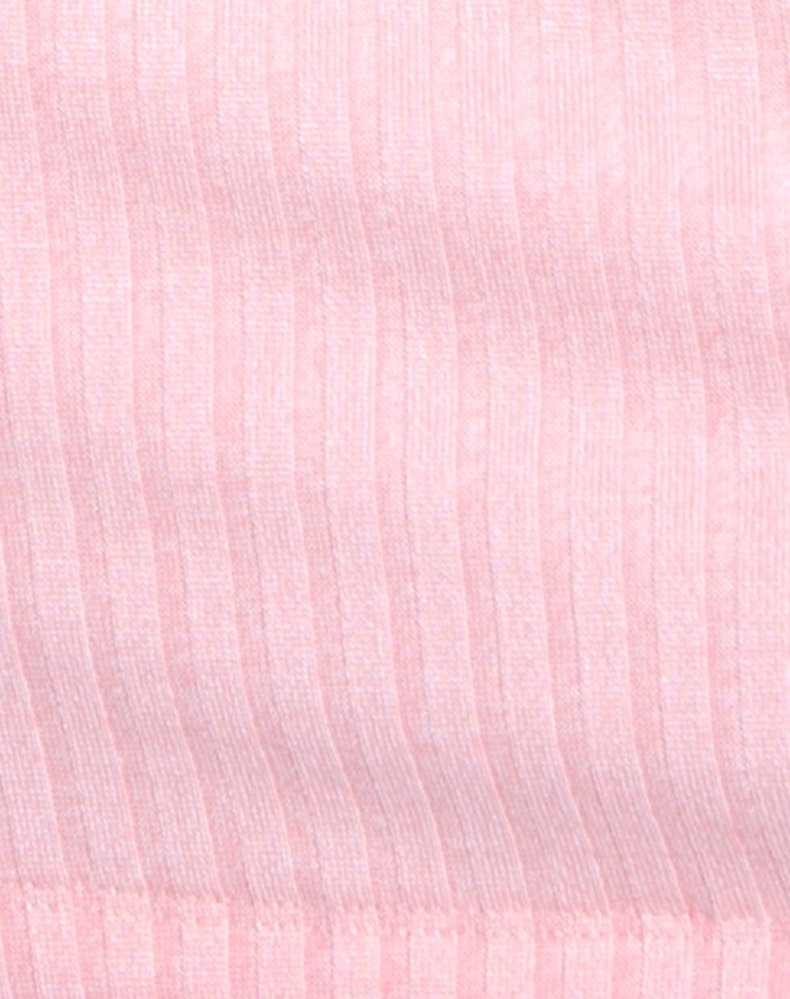 Image of Marina Bodycon Kleid in geripptem Blush