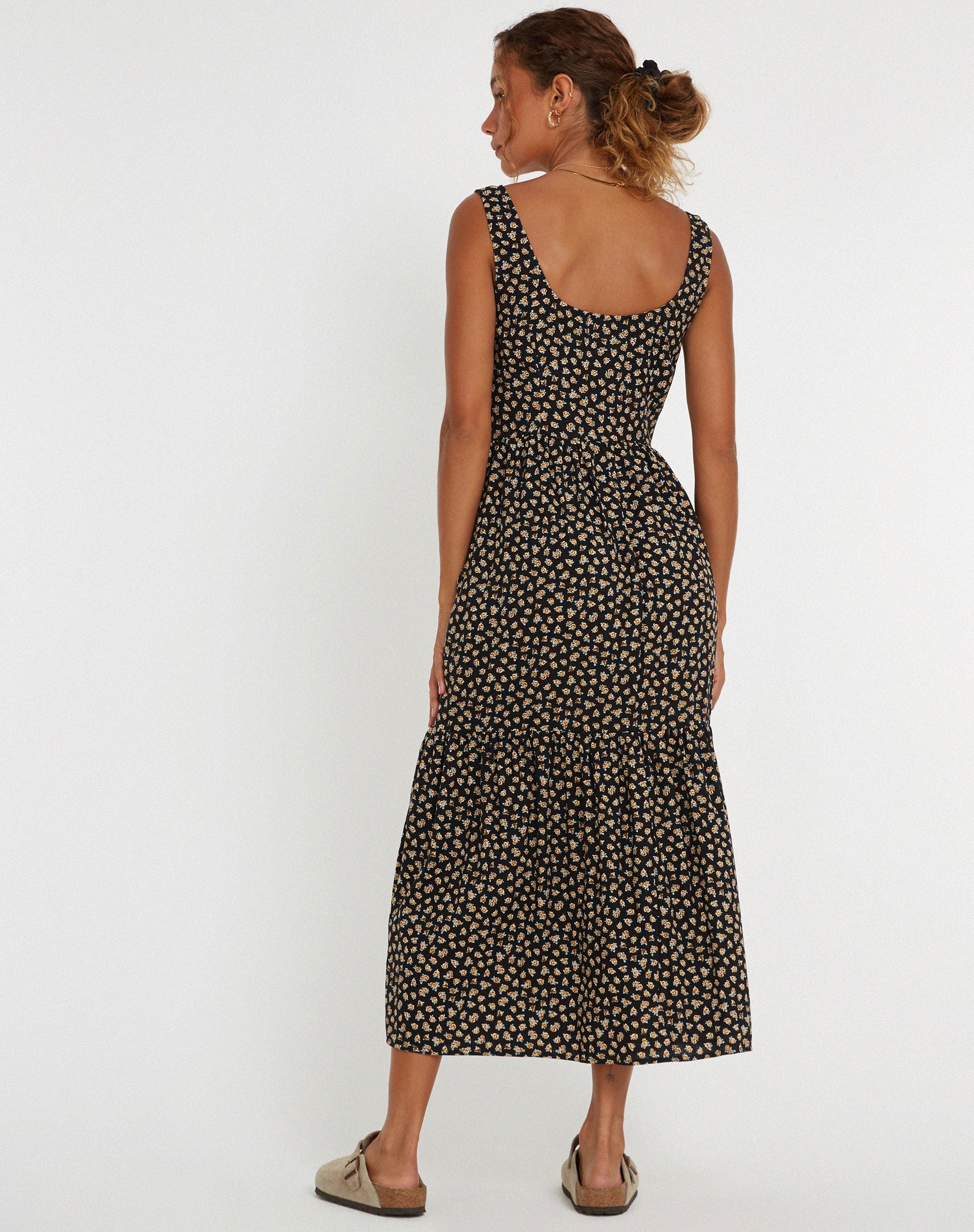 Abbildung: Marisol Maxikleid in Ditsy Floral Bronze