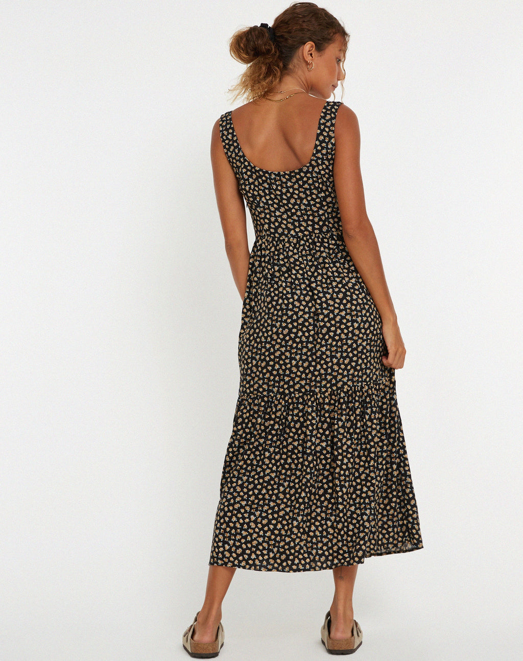 Marisol Maxikleid in Ditsy Floral Bronze