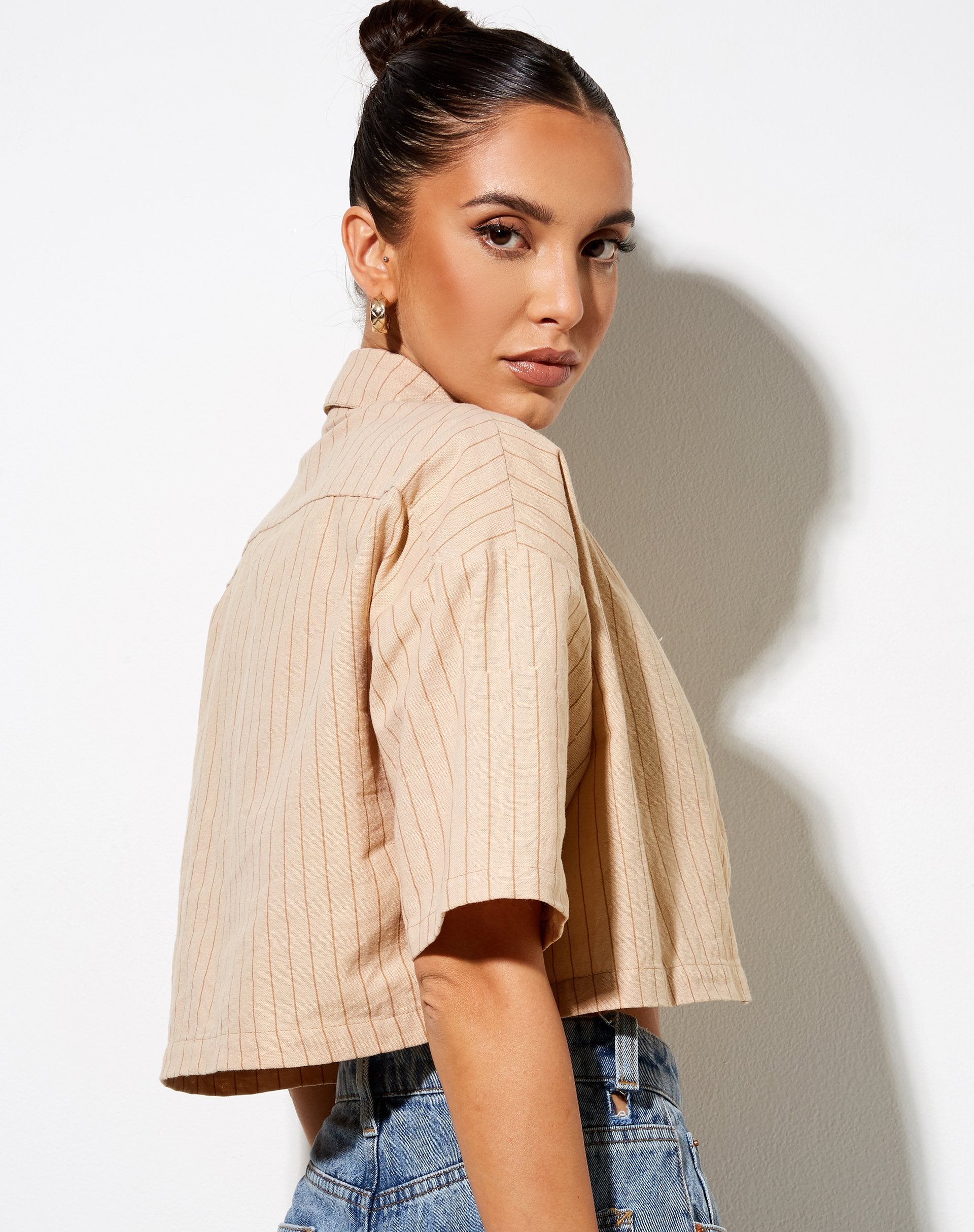 Bild von Marka Crop Top in Pencil Stripe