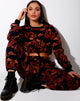 Image of Markey Pullover in Tonal Dragon Orange