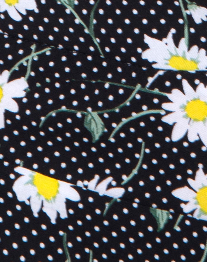 Image of Marleigh Crop Top in Polka Daisy Schwarz