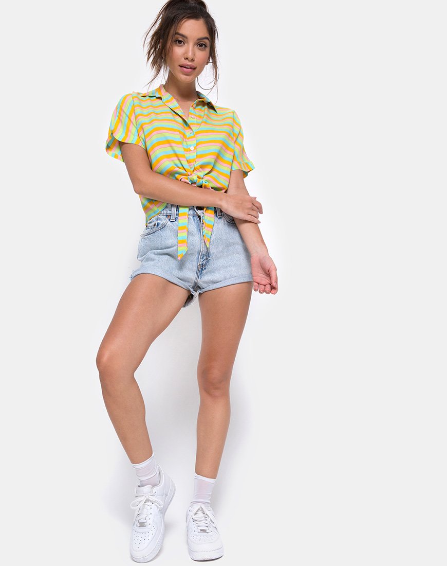 Bild von Gapo Tie Up Shirt in Sweet Stripe