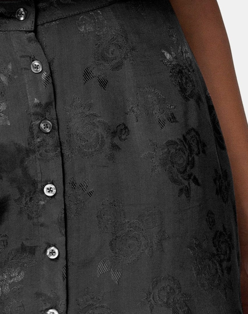 Image of Marni Midirock aus Satin Rose Schwarz