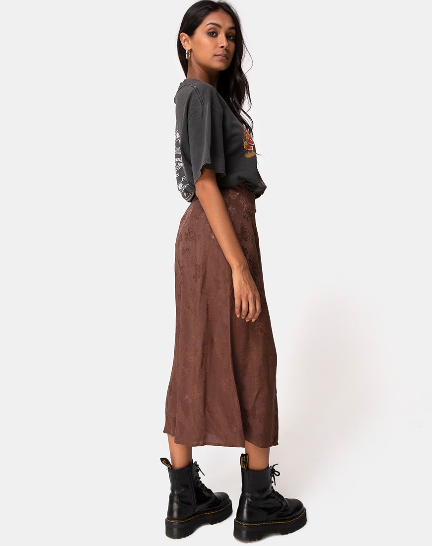 Bild von Marni Midirock aus Satin Rose Chocolate