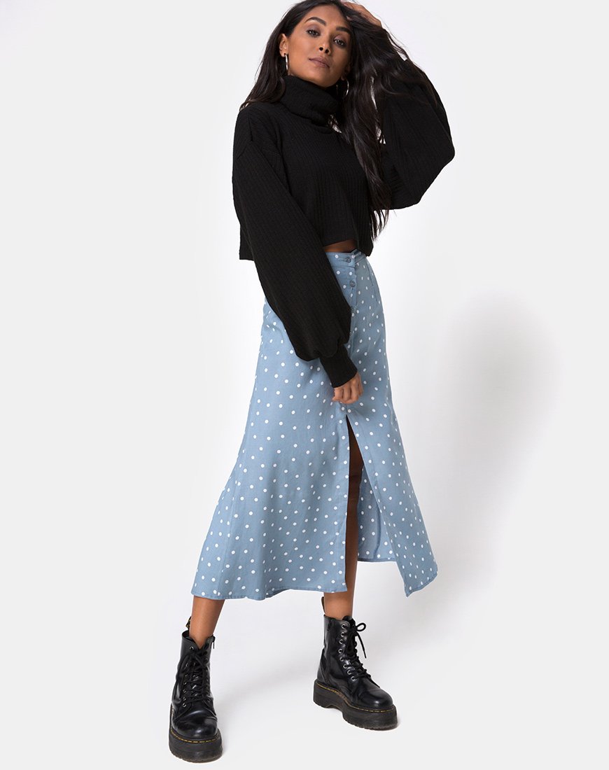 Marni Midirock in Skater Polka Blau