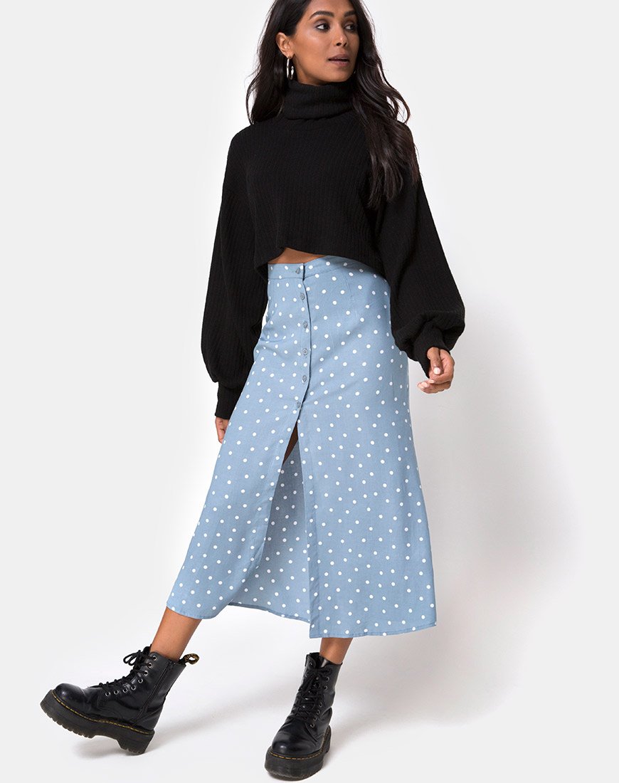 Marni Midirock in Skater Polka Blau