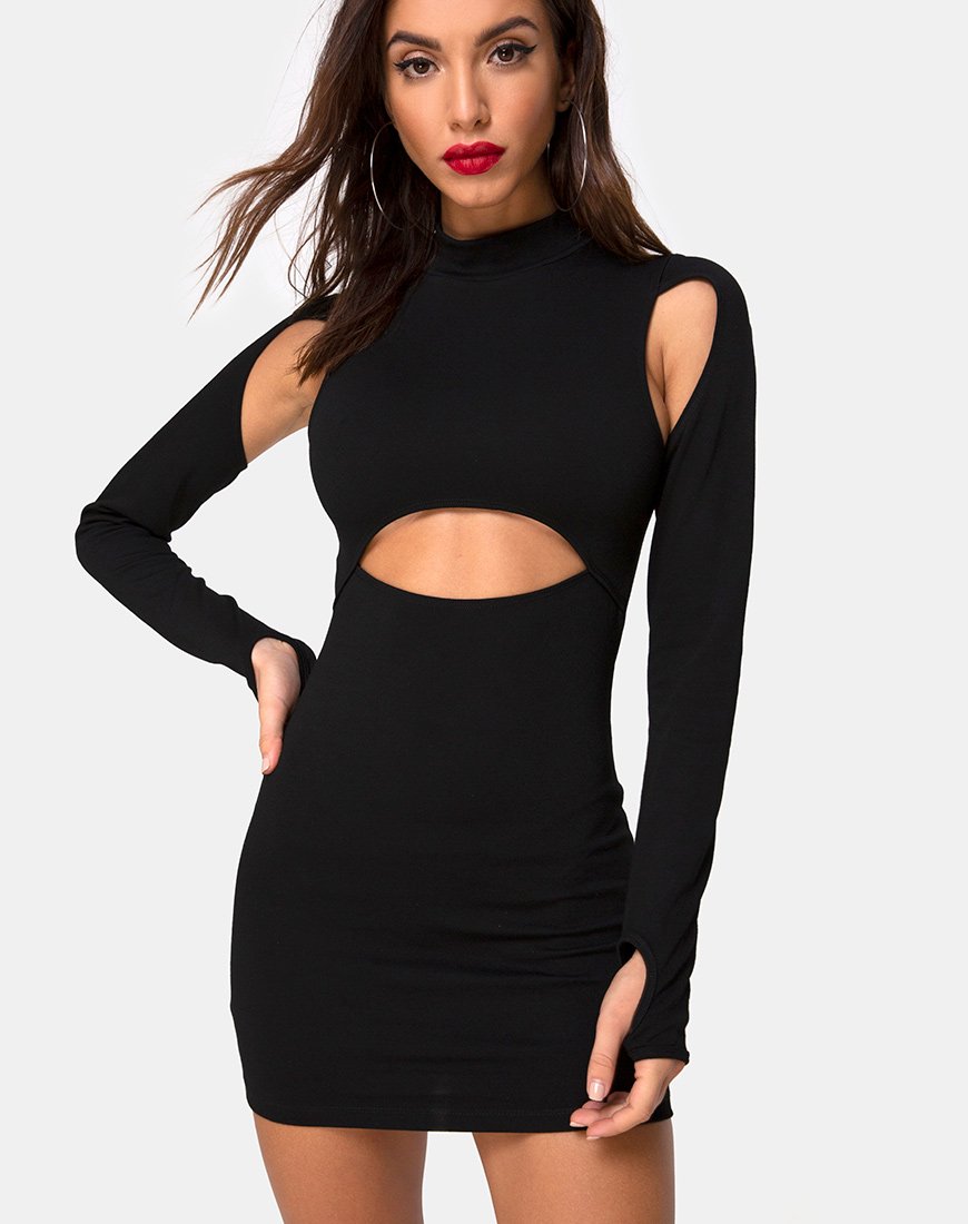 Image von Matcha Minikleid in Schwarz
