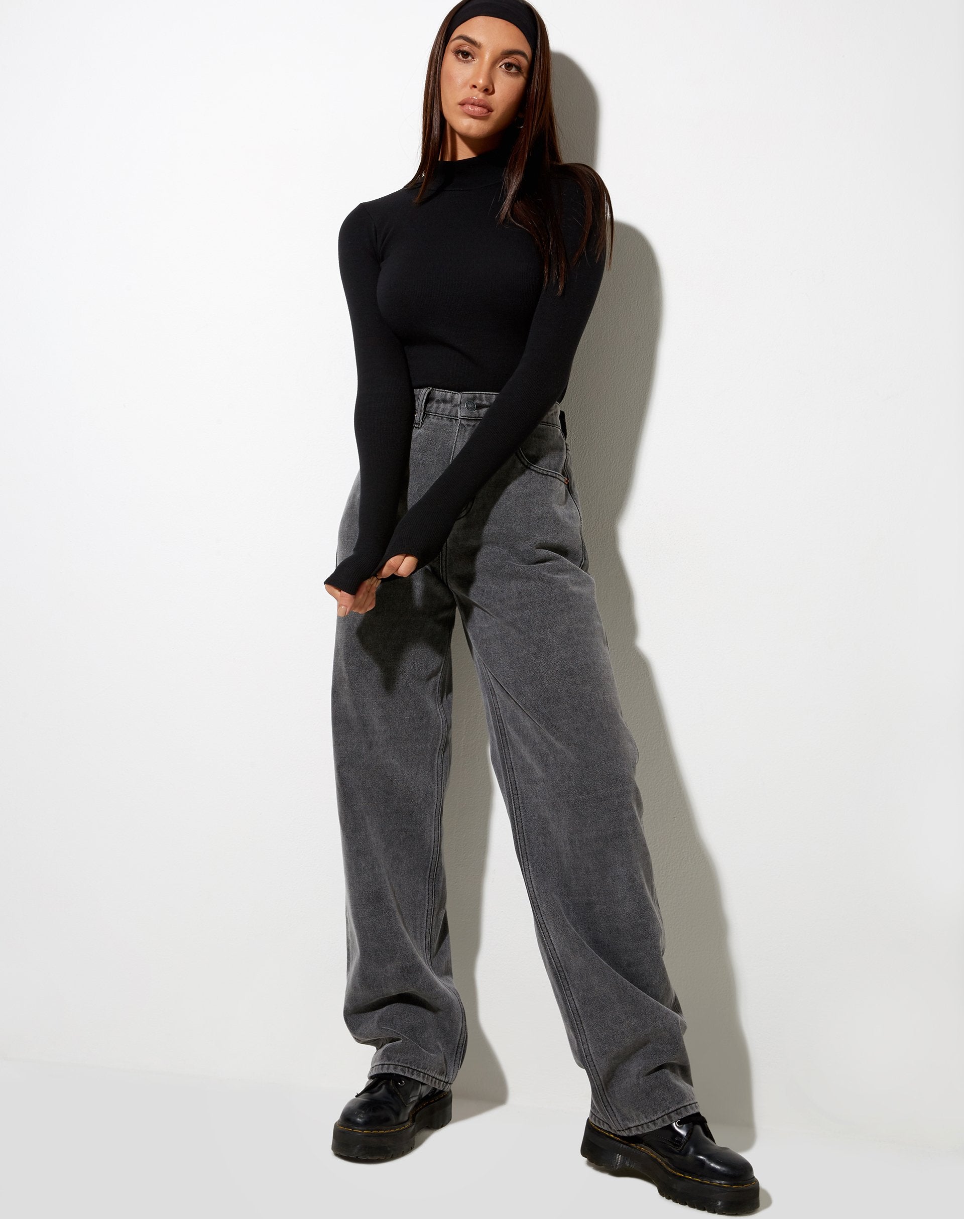 Image of Matri Top in Rippe Schwarz