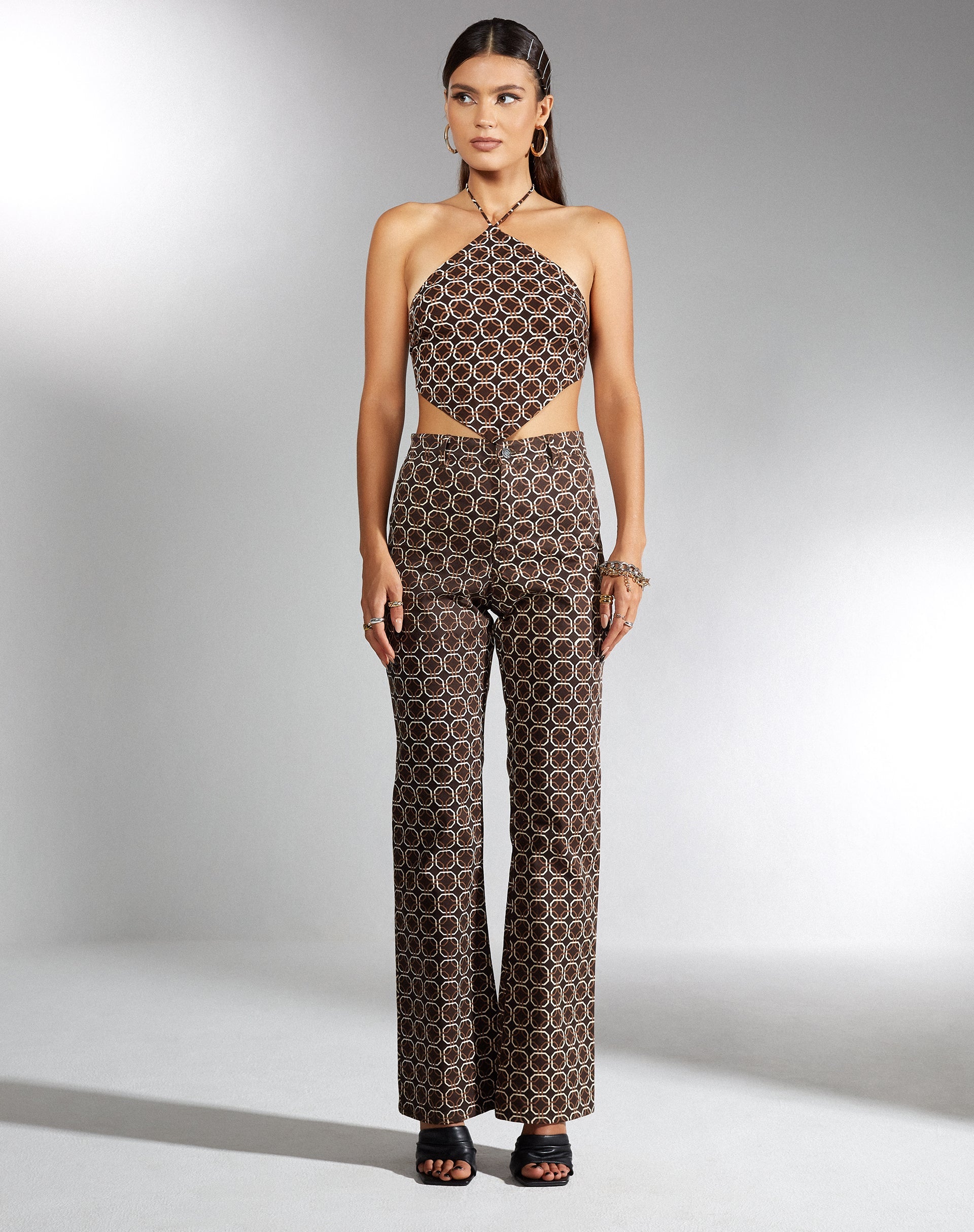 Bild von MOTEL X IRIS Mauda Top in Kette Tangle Dunkelbraun