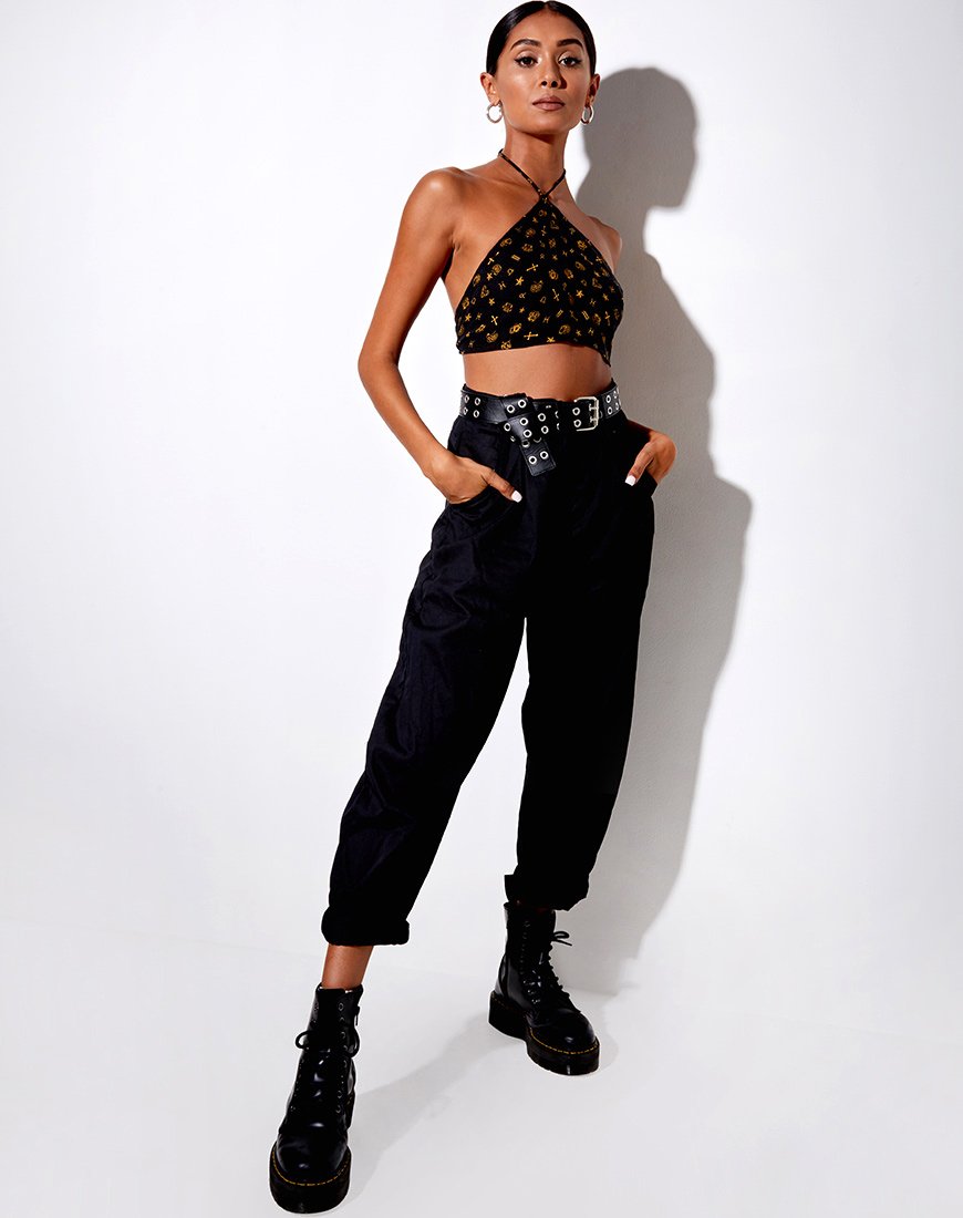 Bild von Maudy Crop Top in Mini Astro Schwarz