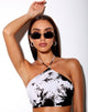 Bild von Maudy Crop Top in Mono Tie Dye Schwarz und Weiß