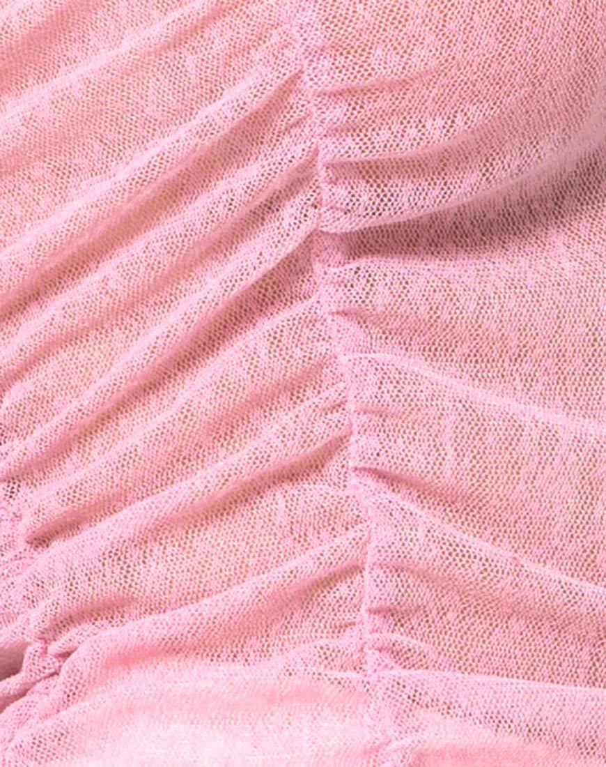 Image of Mauna Bodycon-Kleid aus transparentem Strick in Blush