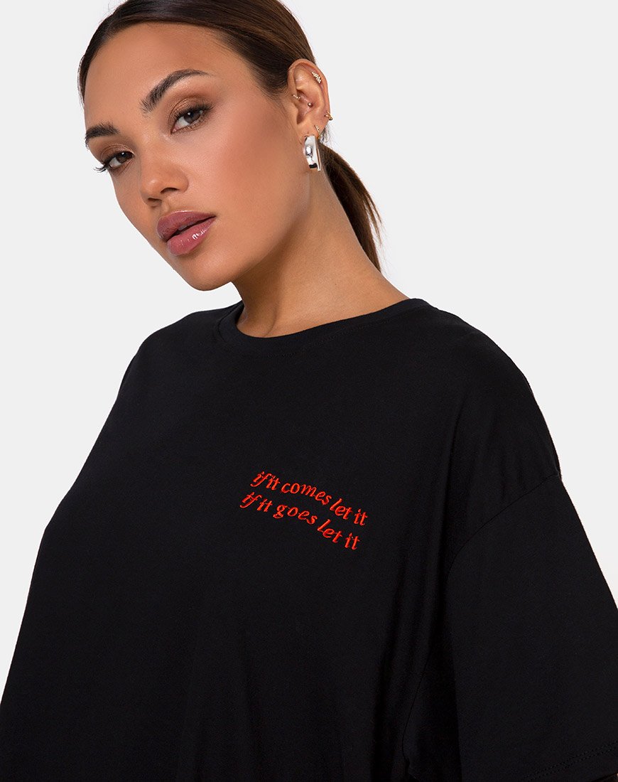 Bild von Maxi Tee in Anthrazit Wenn es kommt, dann lass es