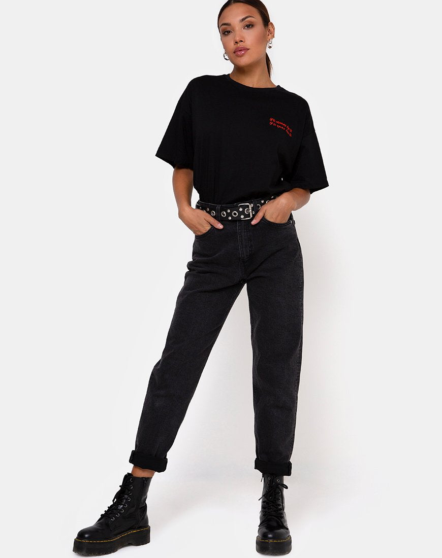 Bild von Maxi Tee in Anthrazit Wenn es kommt, dann lass es