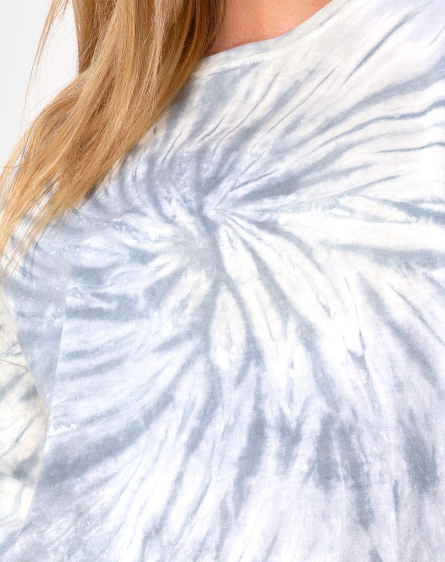 Bild von Maxi Tee in Grau Tie Dye