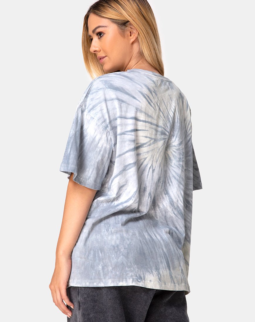Bild von Maxi Tee in Grau Tie Dye