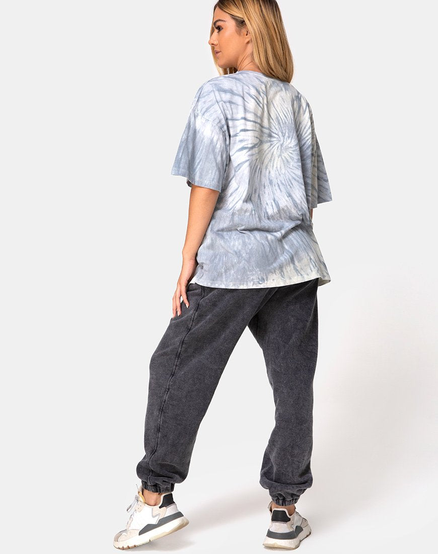 Bild von Maxi Tee in Grau Tie Dye