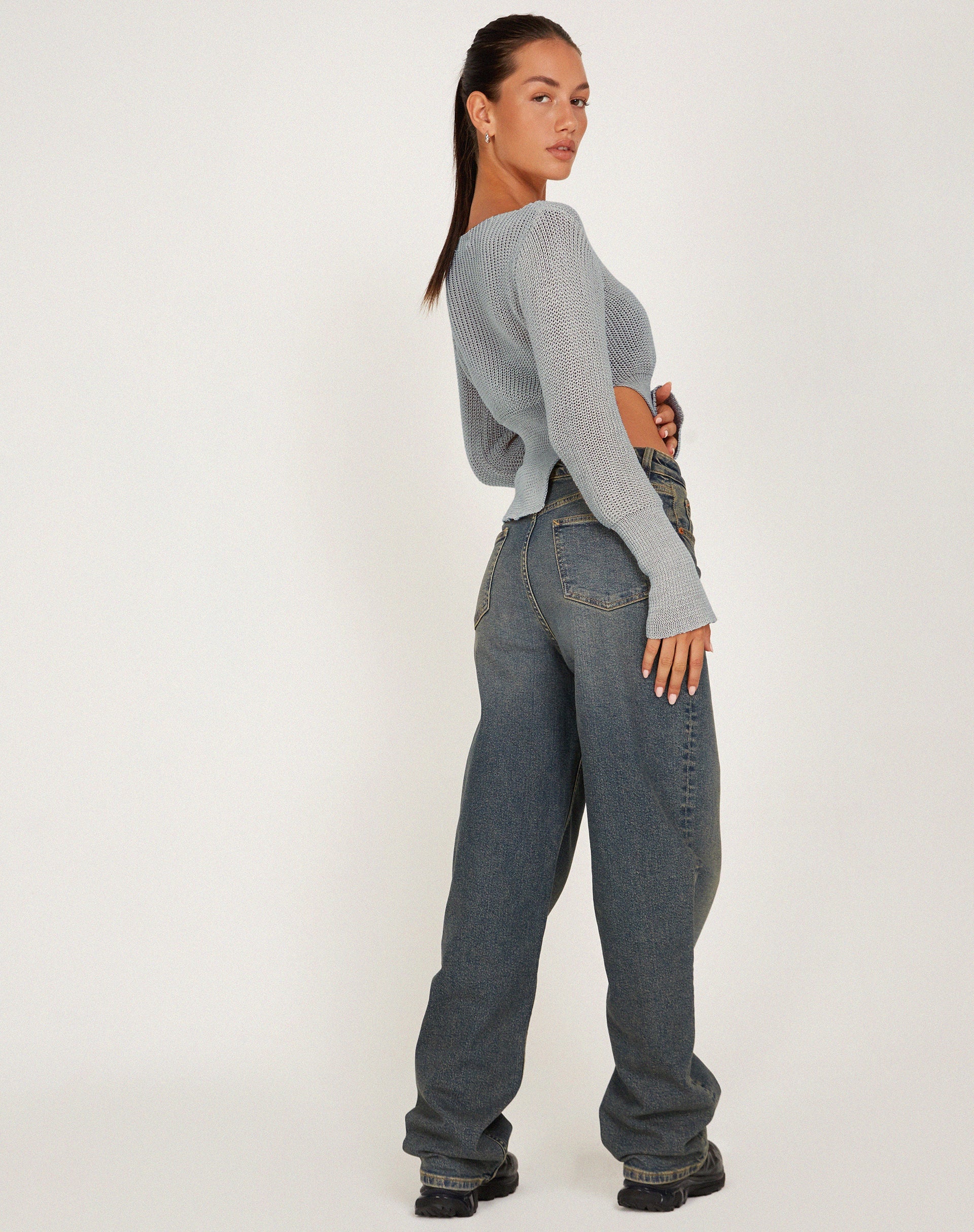 Image of Mazie Pullover in Hellgrau