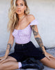Bild von Mazu Top in Ditsy Rose Lilac