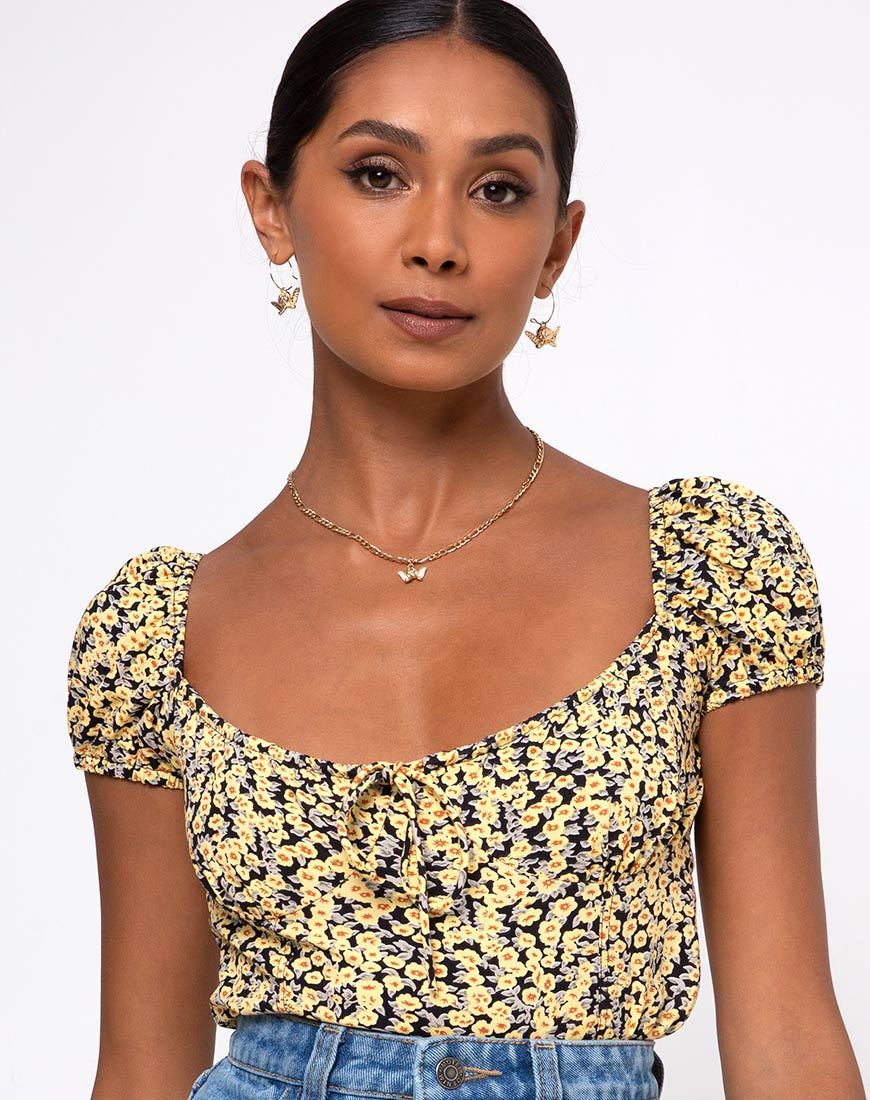Bild von Mazu Top in Mini Bloom Gelb