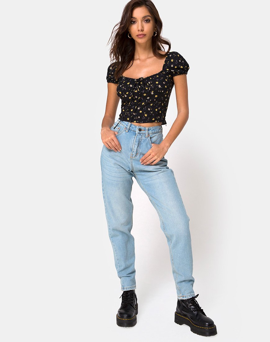 Bild von Mazu Top in Pretty Petal Black
