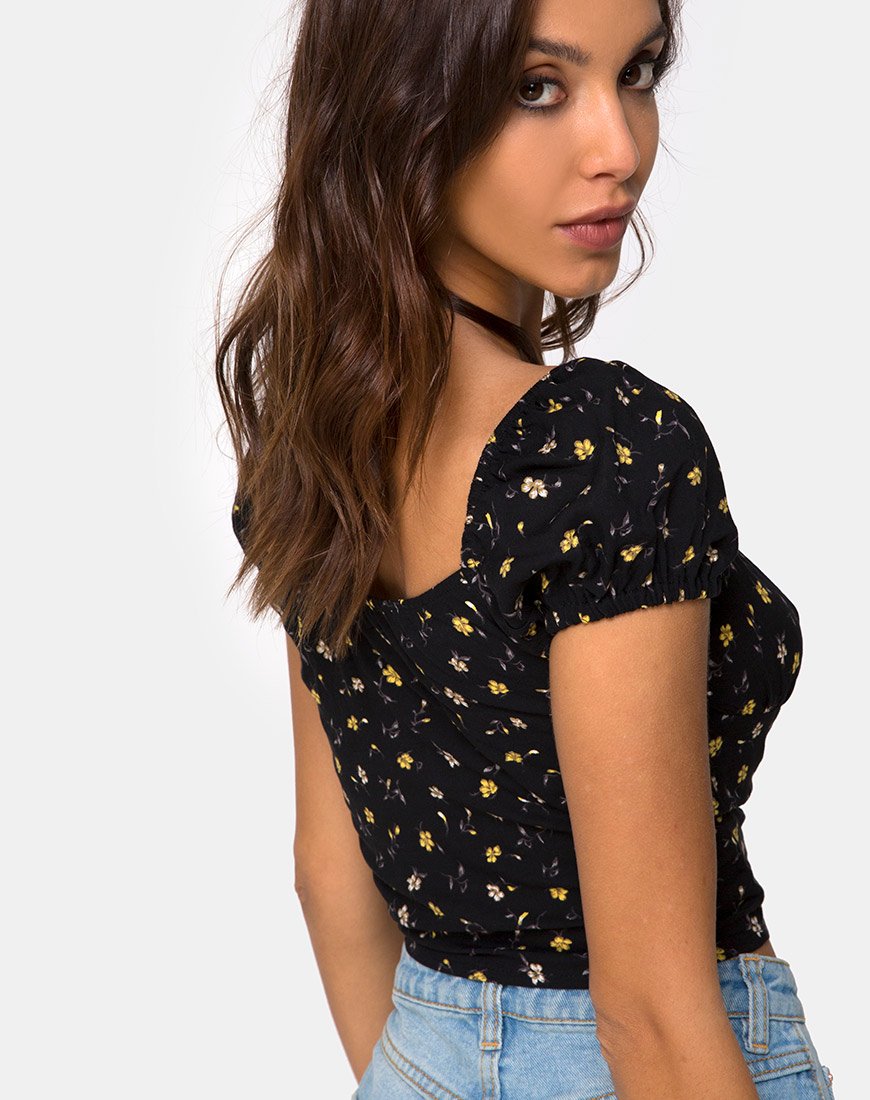Bild von Mazu Top in Pretty Petal Black